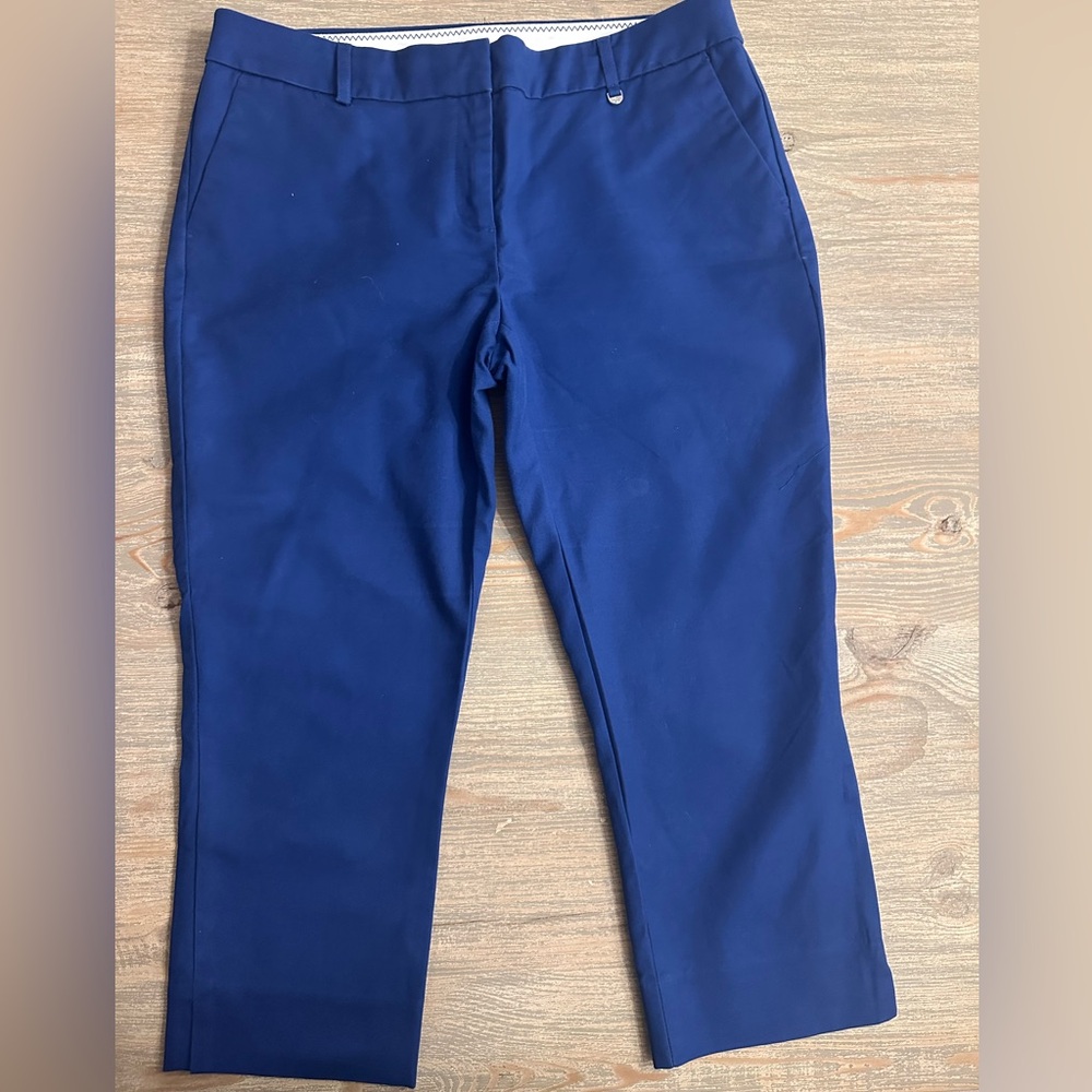 Kenar Blue Cropped Ankle Pants